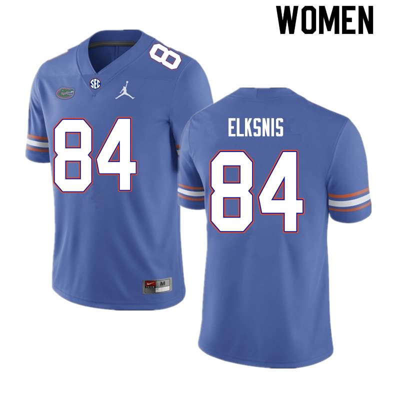 Women's NCAA Florida Gators Nick Elksnis #84 Stitched Authentic Nike Royal College Football Jersey BNI2765LU